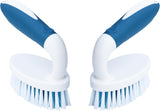 Scrub Brush, 2 Pack Household Cleaning Brushes with Stiff Bristles, Scrubbing Brush for Carpet, Shower, Bathtub, Kitchen, Pool Tile, Bathroom Scrubber, Small