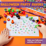 50 Pcs Halloween Assorted Stamps for Kids,Halloween Stampers Halloween Stuff Halloween Goodies Bags Prizes,Halloween Toys for Trick or Treaters Gift,Halloween Party Favor