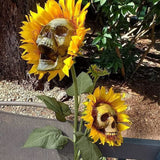 Gothic Sunflower Hallowen PVC Skull Fun Decoration