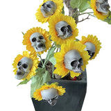 Gothic Sunflower Hallowen PVC Skull Fun Decoration