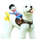 Dog Halloween Costume Funny Dog Cowboy Riding Costume Pet Costume Cat Suit Cowboy Rider Style for Small Medium Large Dogs (Cowboy, Small)