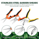 3 Pack Garden Pruning Shears, Stainless Steel Garden Shears, Gardening Shears, Gardening Scissors, Garden Scissors, Garden Clippers, Pruning Snips, Pruning Shears for Gardening Garden Tools
