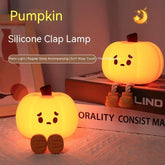 Pumpkin Night Lamp - Halloween Ambient Light with silicone body and USB charging, ideal for cozy Halloween decor and kids' night lighting.