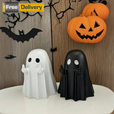 1Pc Halloween Ghost Statue Funny Middle Finger Resin Ghost Statue Hallowen Decor