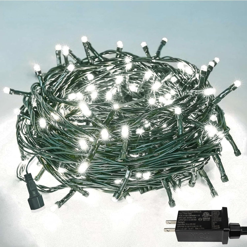 Upgraded 75.8 FT 200 LED Christmas String Lights Outdoor/Indoor, Timer & Memory Function & 8 Modes, Extendable Green Wire Waterproof Fairy String Lights for Xmas Tree Holiday Party Garden (Warm White)