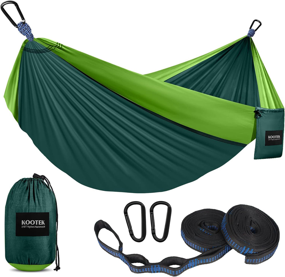 Camping Hammock, Portable Hammocks with Tree Straps & Attached Carry Bag, Camping Essentials Gear, Perfect for outside Indoor Hiking Beach Backpack Travel