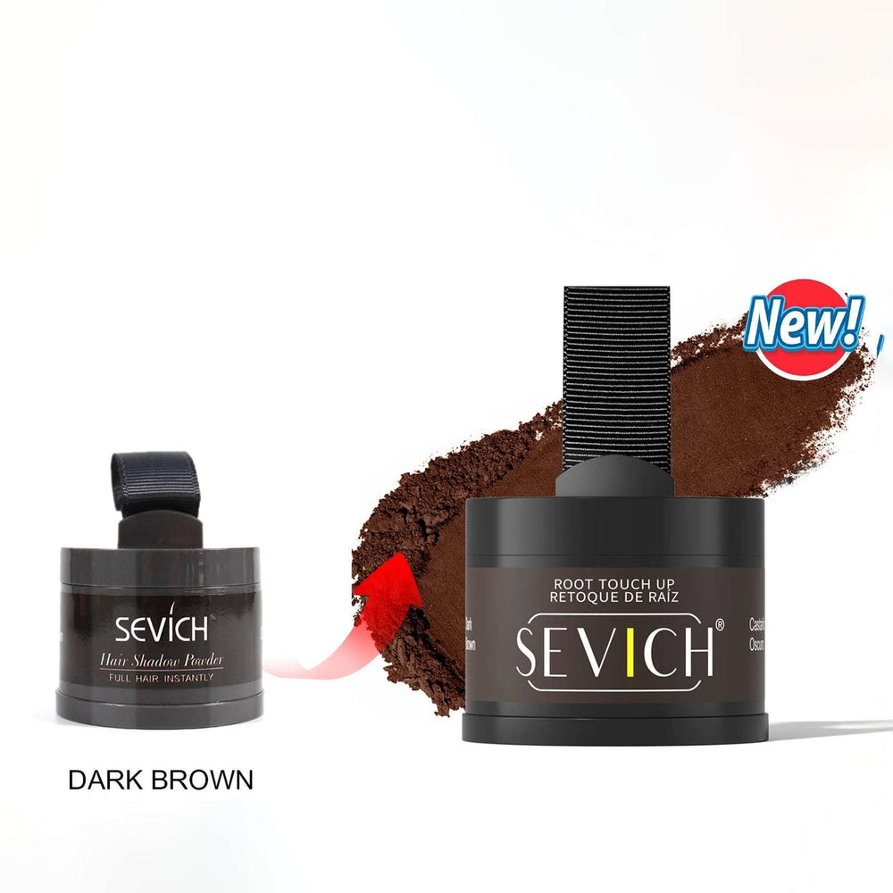 Dark Brown Hairline Powder - Instant Coverage | 14-Hour Wear with new applicator for precise and long-lasting scalp coverage.
