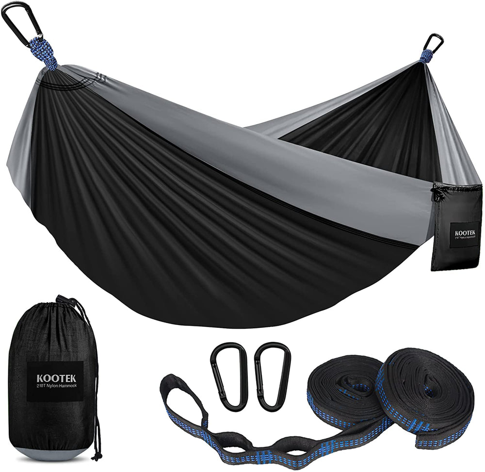 Camping Hammock, Portable Hammocks with Tree Straps & Attached Carry Bag, Camping Essentials Gear, Perfect for outside Indoor Hiking Beach Backpack Travel