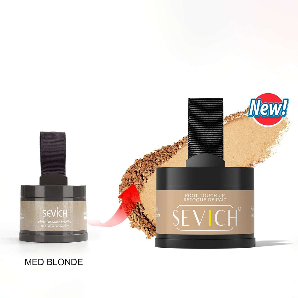 Med Blonde Hairline Powder - Instant Coverage | 14-Hour Wear in new packaging for effective thinning hair coverage and natural finish.