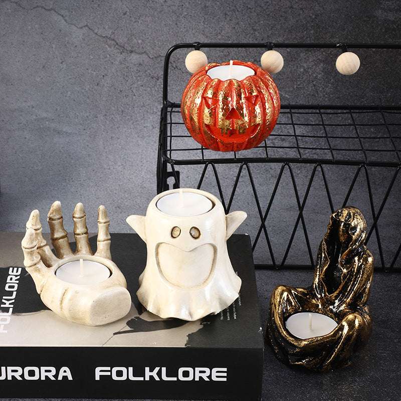 Halloween Pumpkin Candle Holder Creative Decorative Candlestick