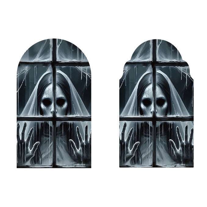 Ghost Holographic Mirror Halloween Decoration