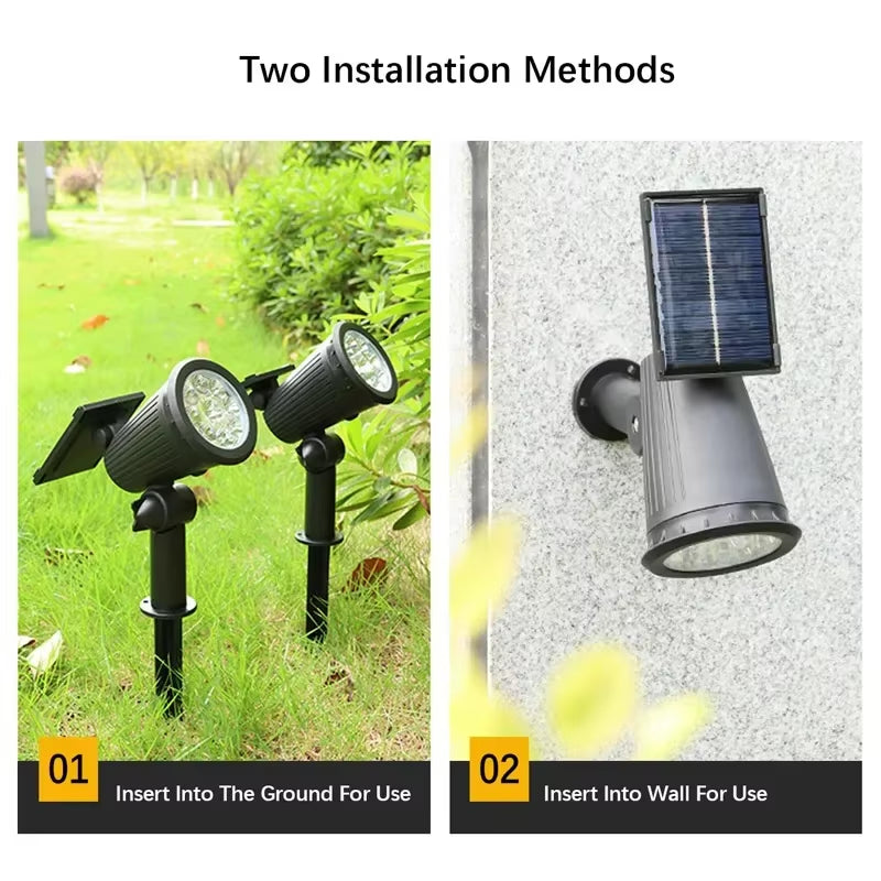 Solar Spotlight Outdoor Garden Lawn Light Waterproof Floor Insert Light Courtyard Decoration Landscape Atmosphere Tree Light