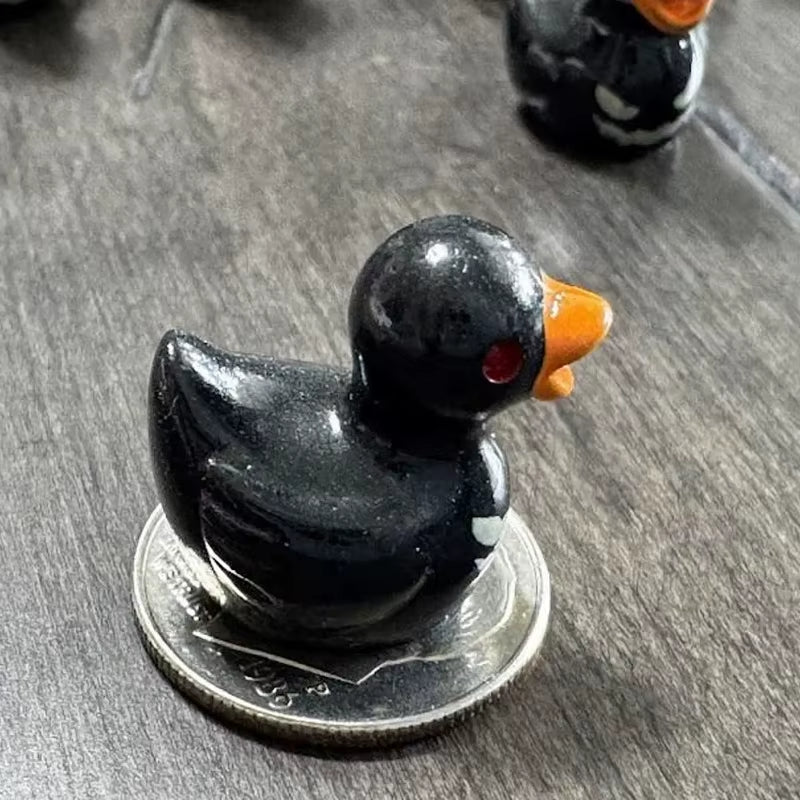 5/10 Pcs Mini Resin Halloween Duck Miniatures Figurines, DIY Fairy Crafts Project Micro Landscape Ornament Accessories Supplies