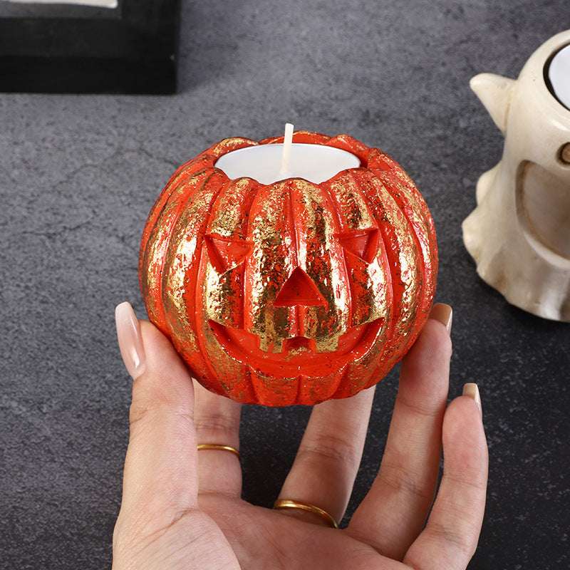 Halloween Pumpkin Candle Holder Creative Decorative Candlestick