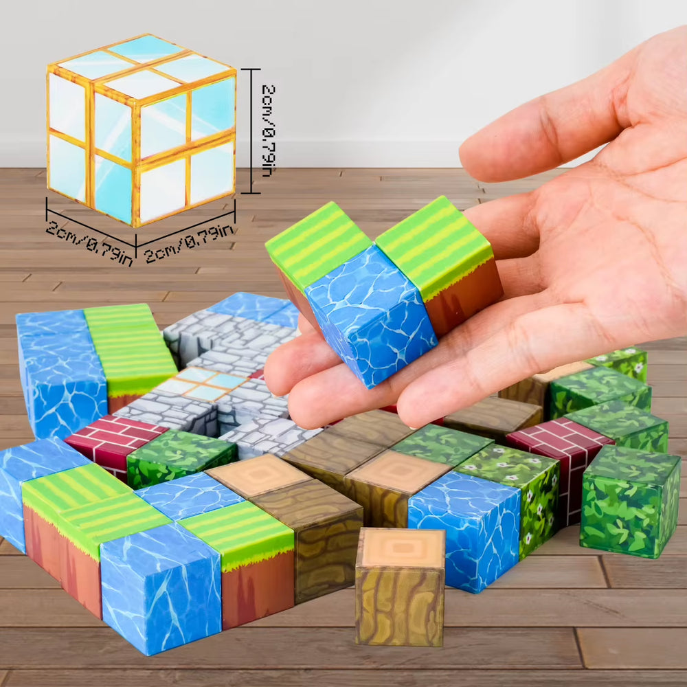 75 Pcs Magnetic Blocks-Build Set for Boys & Girls Age 3+, Sensory Toys for Toddlers Gifts Construction Toys