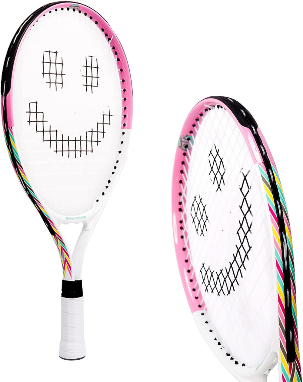 Kids Tennis Racket with Training Videos – Aluminum Youth Tennis Racket with Neoprene Handle for Children Age 5-12 – Learn Faster and Play Better by