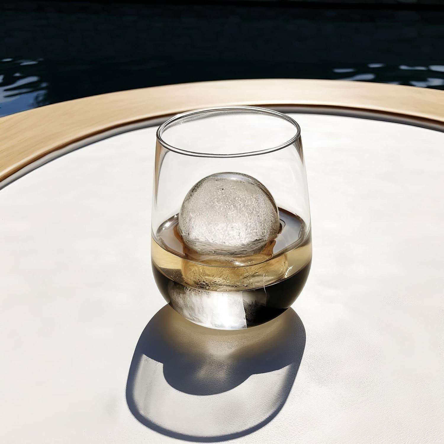 Ball Ice Cube Tray and Big Ice Cube Molds for Whiskey, Slow-Melting, 100% Silicone, No-Plastic, Easy Release, Ideal for Gifting and Elevating Cocktails