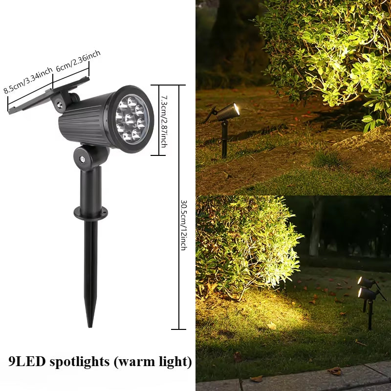 Solar Spotlight Outdoor Garden Lawn Light Waterproof Floor Insert Light Courtyard Decoration Landscape Atmosphere Tree Light
