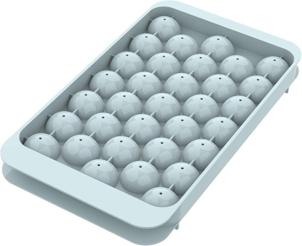 Ice Cube Tray with Lid and Bin - round Ice Trays for Freezer with Lid - Ice Cube Trays for Freezer with Ice Container (1"-2PACK Pink)