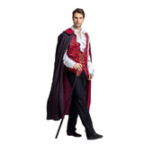 Halloween Vampire Costume Set for Adult Halloween Men'S Vampire Cape, Medieval Costume Party Fancy Dress-Up