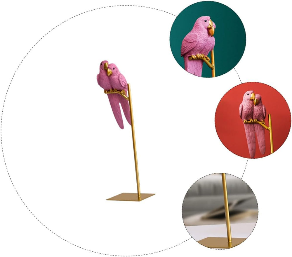 Couple Parrot Ornament Fashionable Desktop Decoration Nordic Style Parrot Figurine for Home Office Living Room and Cafe Decor