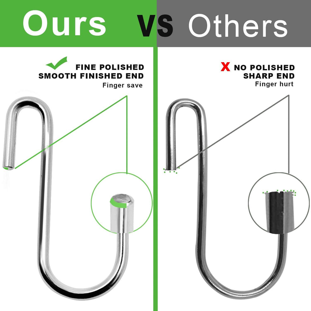 30 Pack Heavy Duty S Hooks Pan Pot Holder Rack Hooks Hanging Hangers S Shaped Hooks for Kitchenware Pots Utensils Clothes Bags Towels Plants