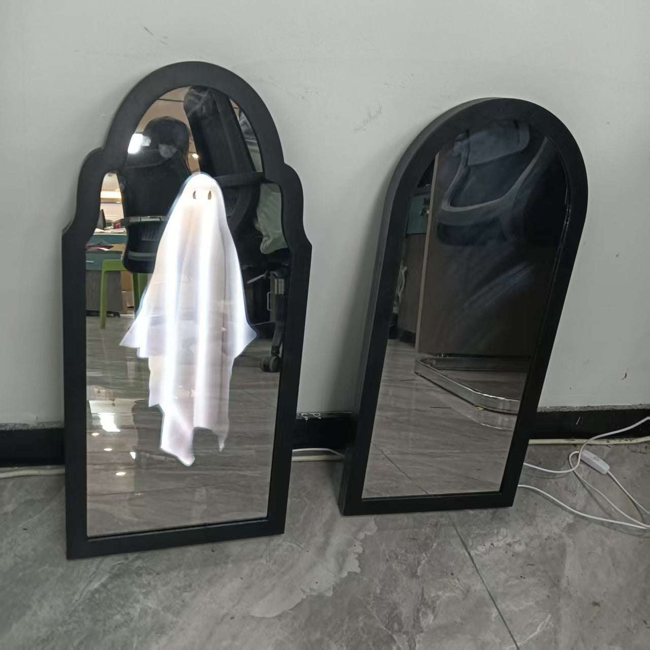 Ghost Holographic Mirror Halloween Decoration