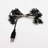 LED Purple Spider Lighting Chain Halloween Decoration Light