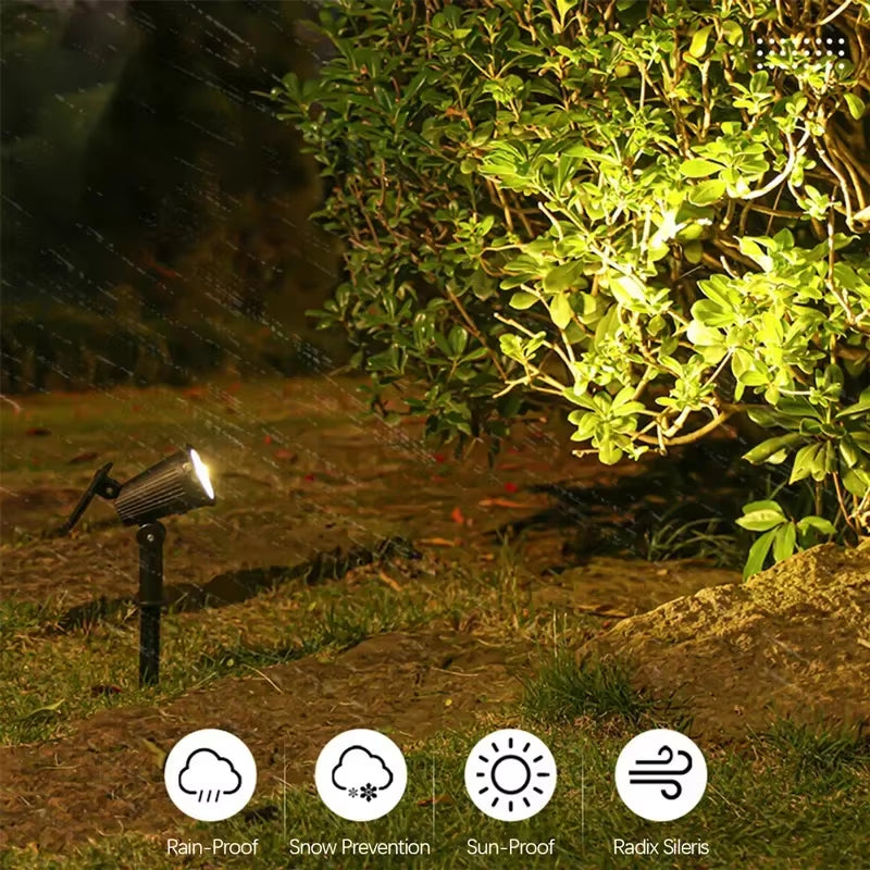 Solar Spotlight Outdoor Garden Lawn Light Waterproof Floor Insert Light Courtyard Decoration Landscape Atmosphere Tree Light