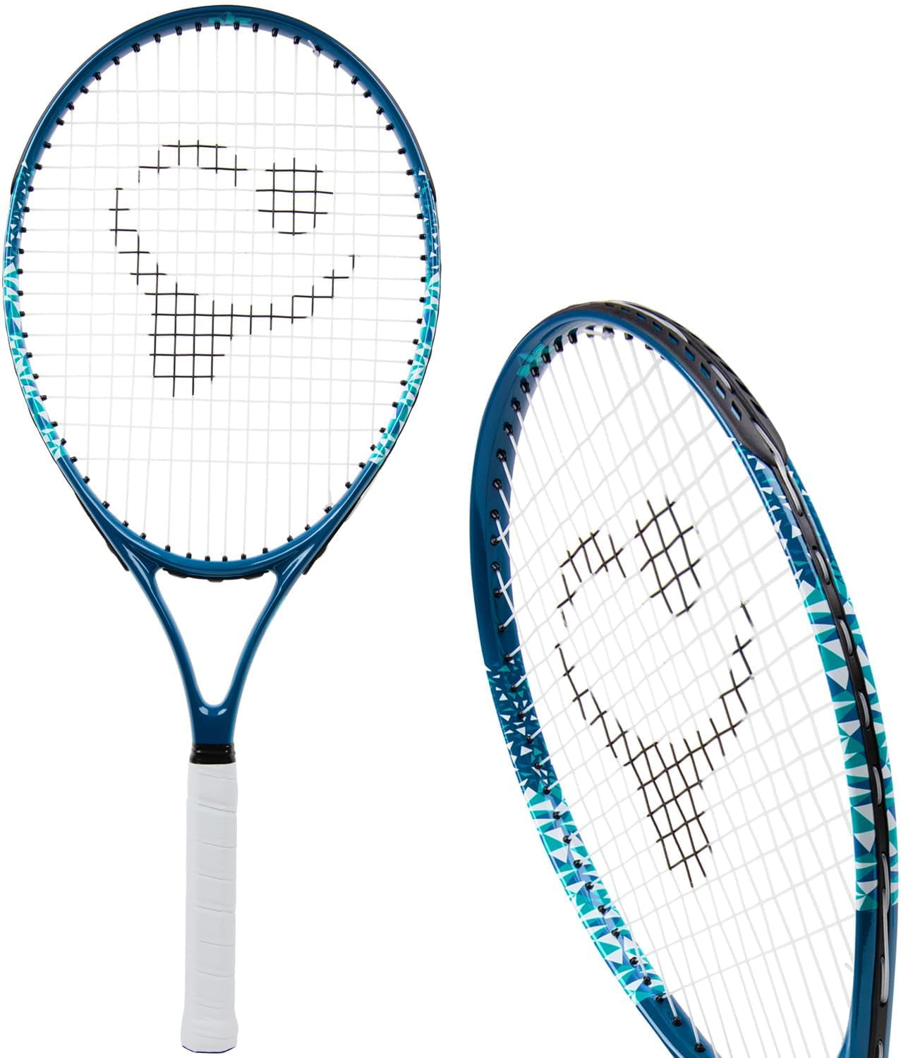 Kids Tennis Racket with Training Videos – Aluminum Youth Tennis Racket with Neoprene Handle for Children Age 5-12 – Learn Faster and Play Better by