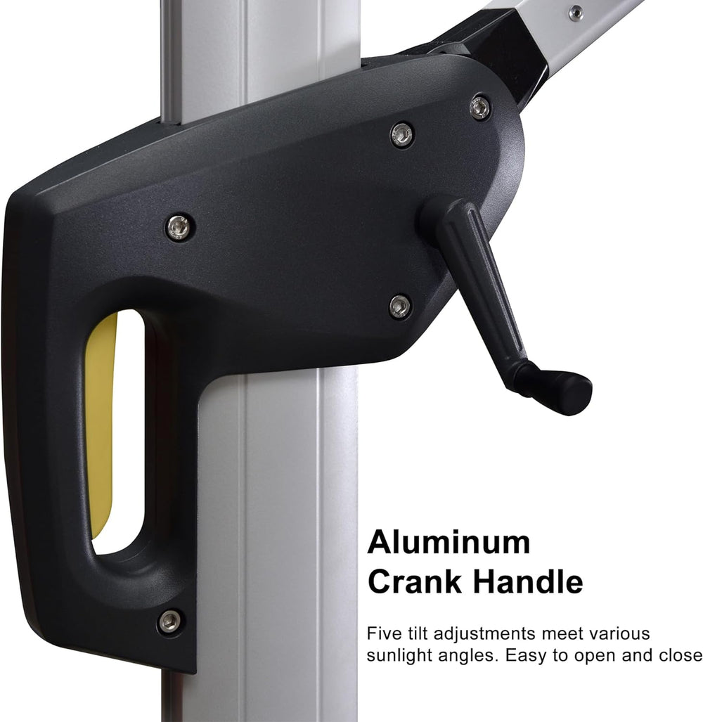 12 Feet Double Top round Deluxe Patio Umbrella Offset Hanging Umbrella Outdoor Market Umbrella Garden Umbrella, Black