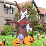Halloween Inflatable 11.8 FT Inflatable Halloween Tree, Halloween Inflatable Tree Scary Halloween Blow up Tree with LED Lights, Outdoor Halloween Decorations Clearance for Halloween/Holiday