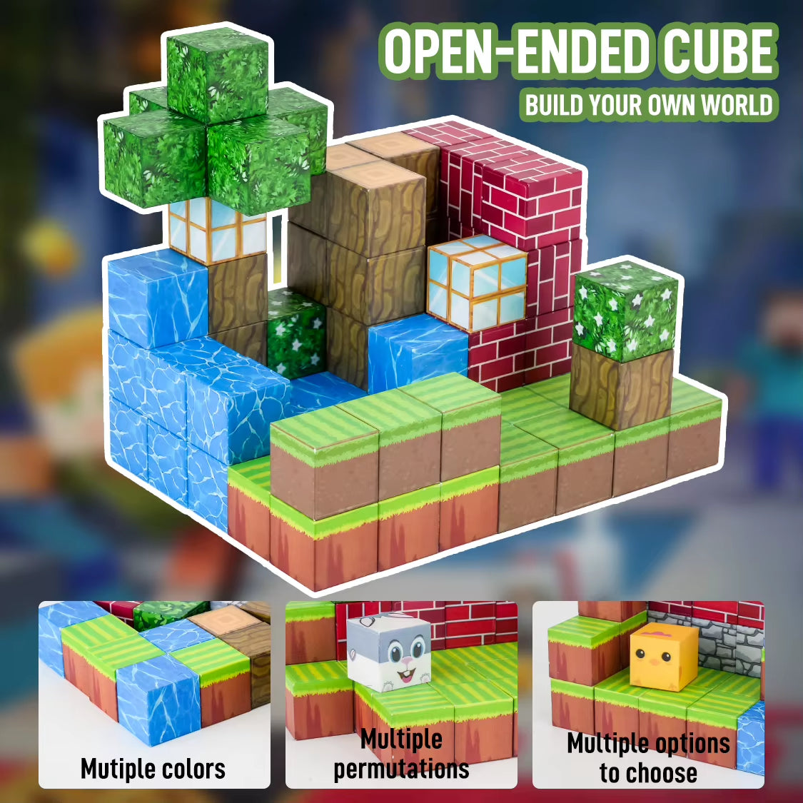 75 Pcs Magnetic Blocks-Build Set for Boys & Girls Age 3+, Sensory Toys for Toddlers Gifts Construction Toys