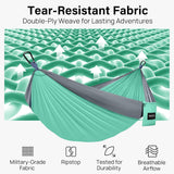 Camping Hammock, Portable Hammocks with Tree Straps & Attached Carry Bag, Camping Essentials Gear, Perfect for outside Indoor Hiking Beach Backpack Travel