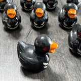 5/10 Pcs Mini Resin Halloween Duck Miniatures Figurines, DIY Fairy Crafts Project Micro Landscape Ornament Accessories Supplies