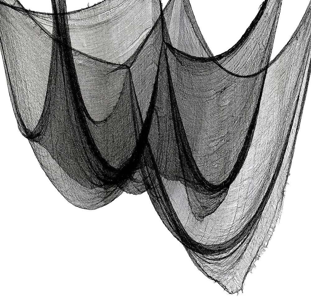 5Pcs Halloween Creepy Cloth Black 30×72Inch - Halloween Decorations Clearance - Creepy Spooky Halloween Decorations Outdoor Indoor