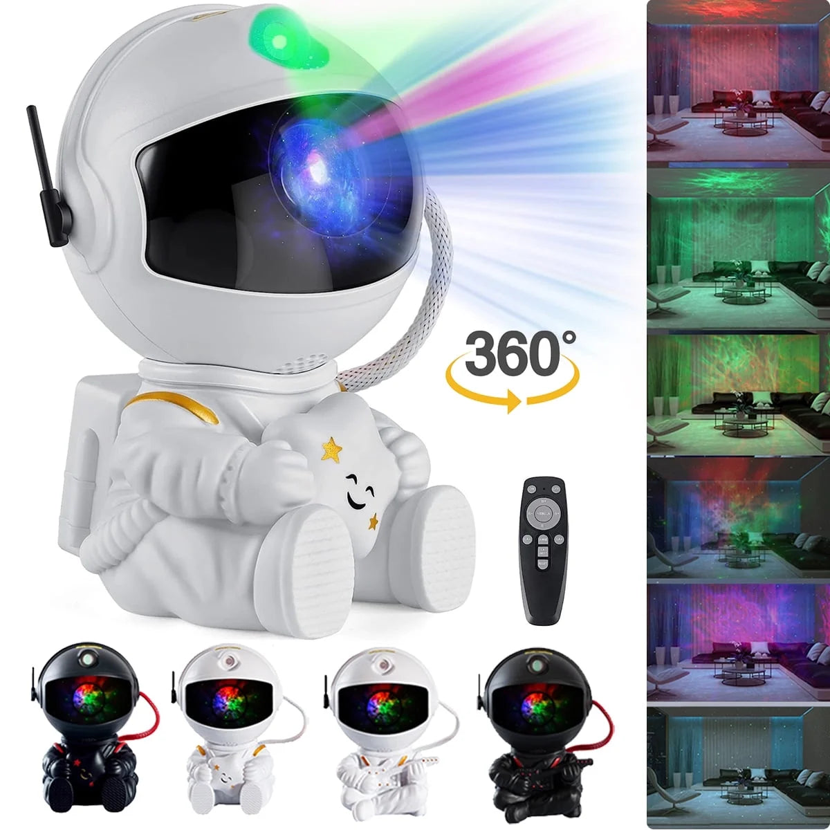 Astronaut Galaxy Projector, Starry Sky Nebula Projection Night Light with Remote Control and Timer, Suitable for Bedroom and Party Decoration