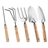 Home Gadgets Wooden Handle Stainless Steel Garden Planting Tools for Growing Vegetables Growing Flowers and Pulling Weeds Household Shovel Rake Tools on Sale and Clearance