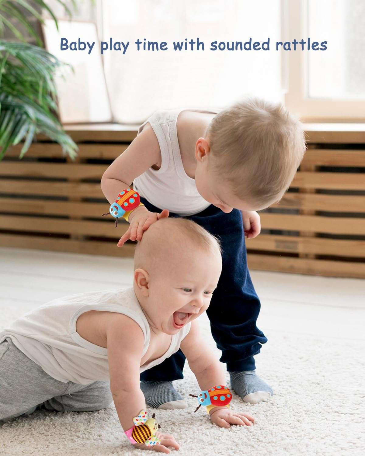 Baby Rattles Toys for 0-12 Month, Infant Girl Boy Toys for Babies 3-6 Months, Newborn Hand & Foot Toys for 0 to 9 Months, Baby Shower Gifts Set with Wrist Rattle Socks