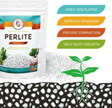 THE VALLEY GARDEN Organic Perlite for All Plants, All Natural Horticultural Soil Additive Conditioner Mix, Improve Drainage and Ventilation, Help Root Growth (2 Quarts)
