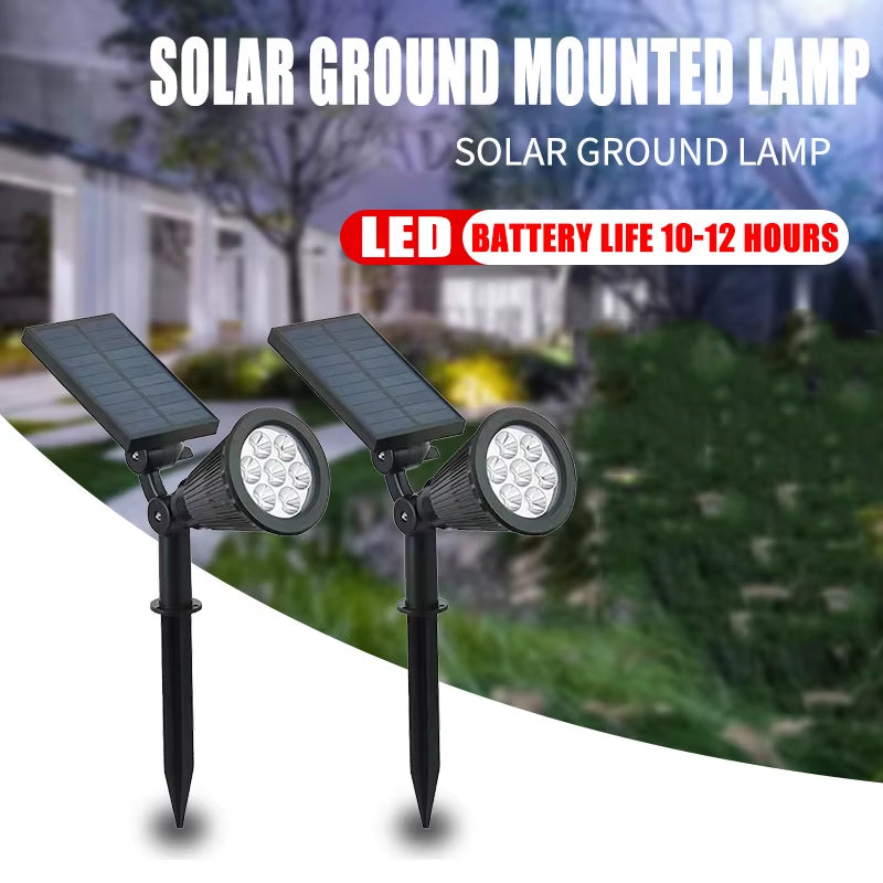Solar Spotlight Outdoor Garden Lawn Light Waterproof Floor Insert Light Courtyard Decoration Landscape Atmosphere Tree Light