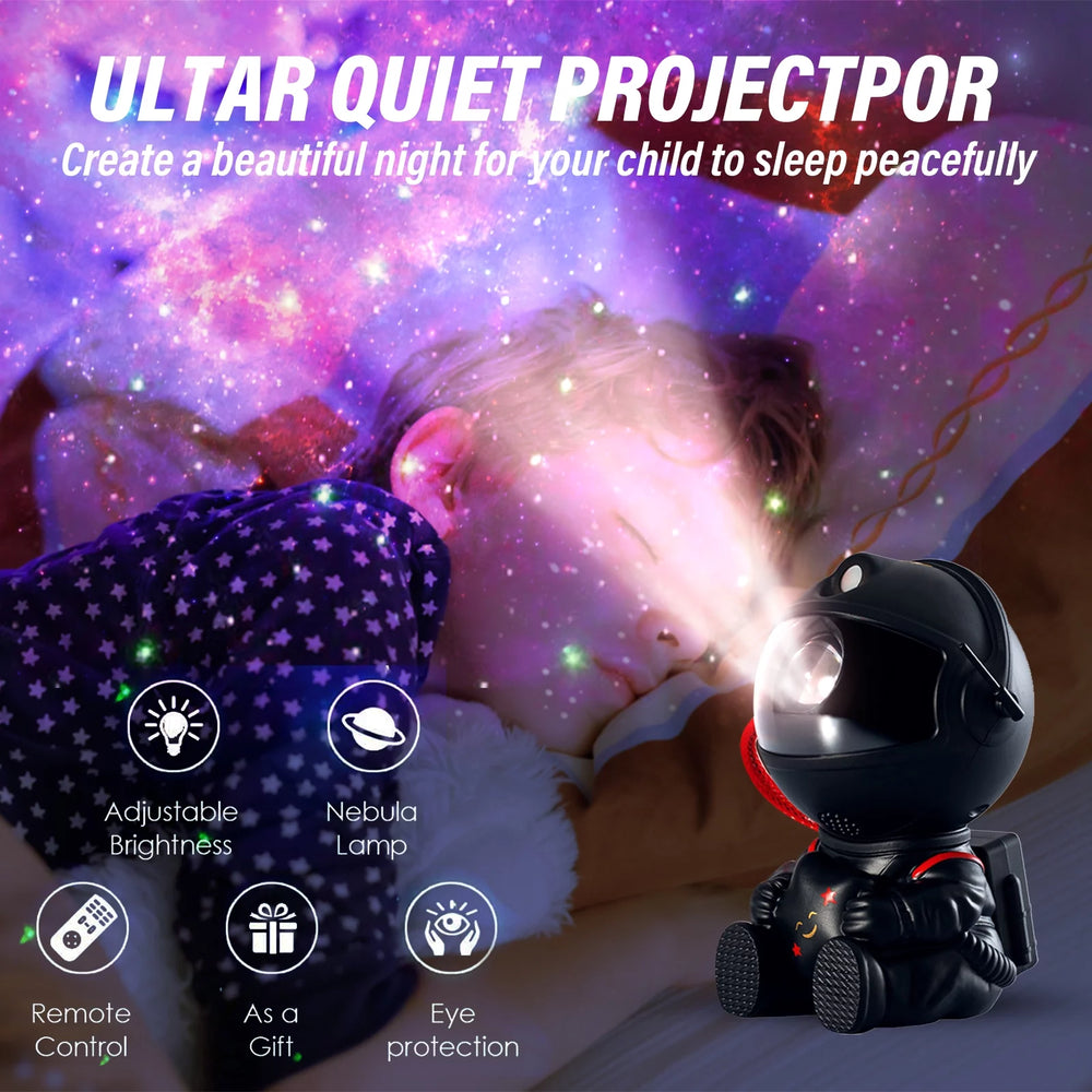 Astronaut Galaxy Projector, Starry Sky Nebula Projection Night Light with Remote Control and Timer, Suitable for Bedroom and Party Decoration