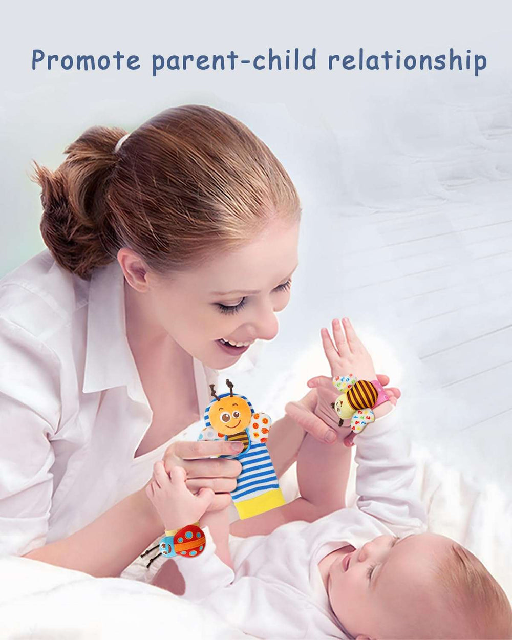 Baby Rattles Toys for 0-12 Month, Infant Girl Boy Toys for Babies 3-6 Months, Newborn Hand & Foot Toys for 0 to 9 Months, Baby Shower Gifts Set with Wrist Rattle Socks