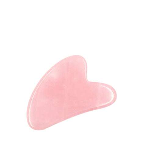 Pink gua sha massage tool for facial and body use, often paired with the 6 Roller Neck Massager for complete relief.