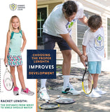 Kids Tennis Racket with Training Videos – Aluminum Youth Tennis Racket with Neoprene Handle for Children Age 5-12 – Learn Faster and Play Better by