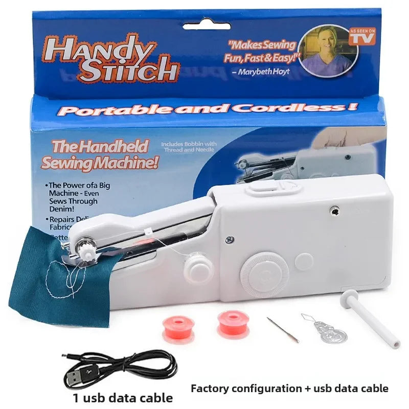 101 Handheld Portable Sewing Machine, Lock Edge Sewing, Small Mini Wireless Home Electric Sewing Set, Home Tools