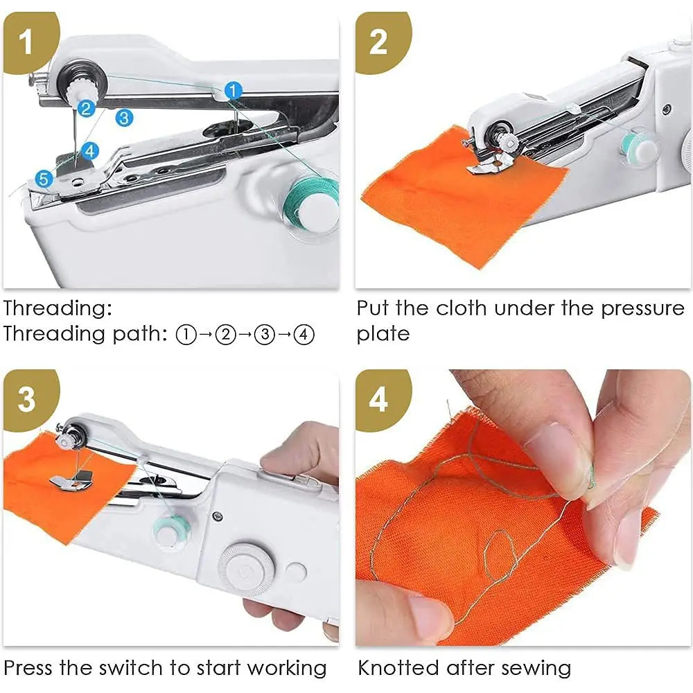 101 Handheld Portable Sewing Machine, Lock Edge Sewing, Small Mini Wireless Home Electric Sewing Set, Home Tools