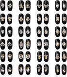 48Pcs Nail Crystal AB Rhinestones, Nail Diamonds Glass Metal Gems Jewels Stones for 3D Nails Art Decoration(24 Styles)